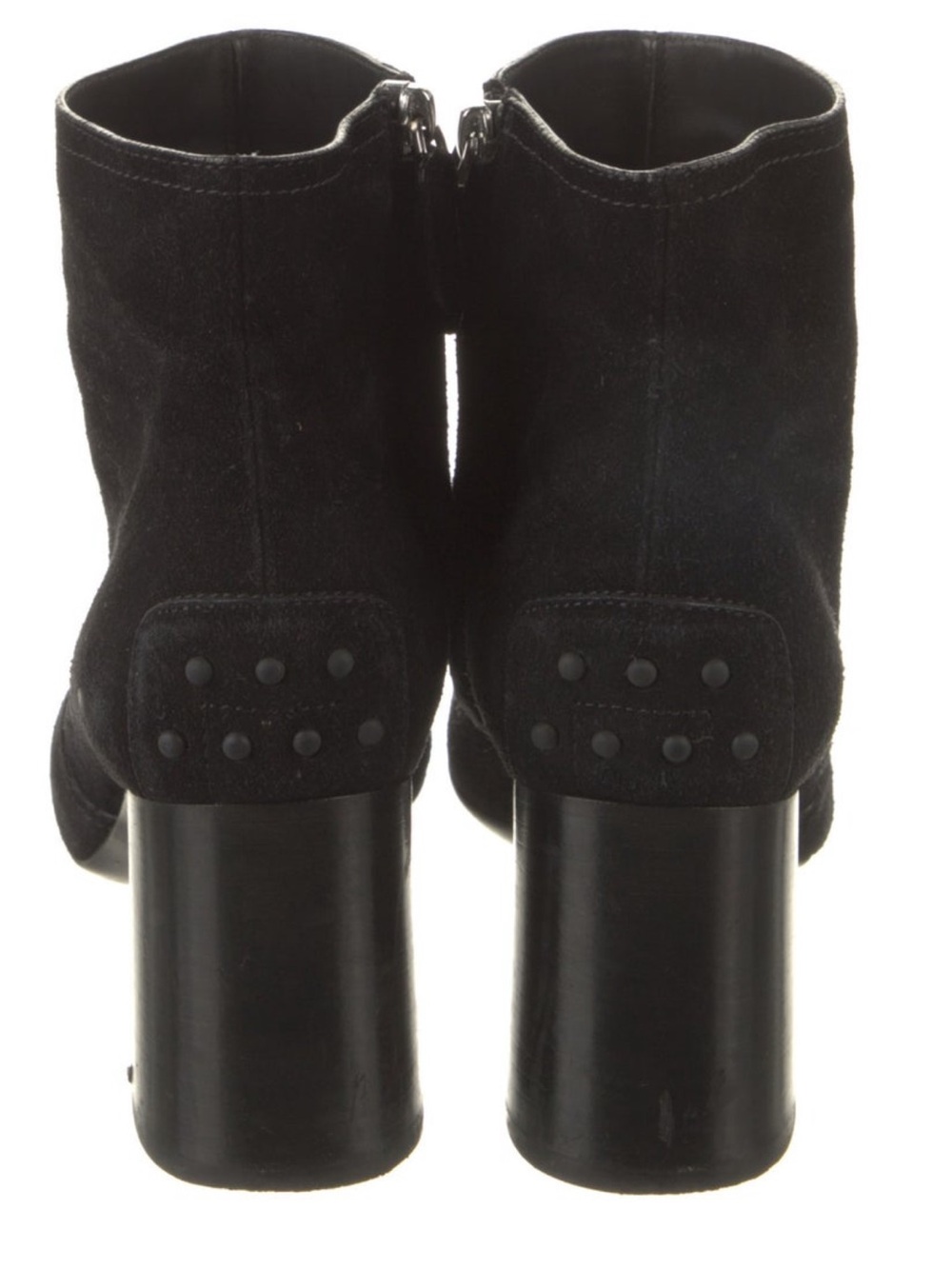 Tod's Gomma Tronchetto Suede Ankle Boots Booties Black  40.5 - Picture 3 of 15